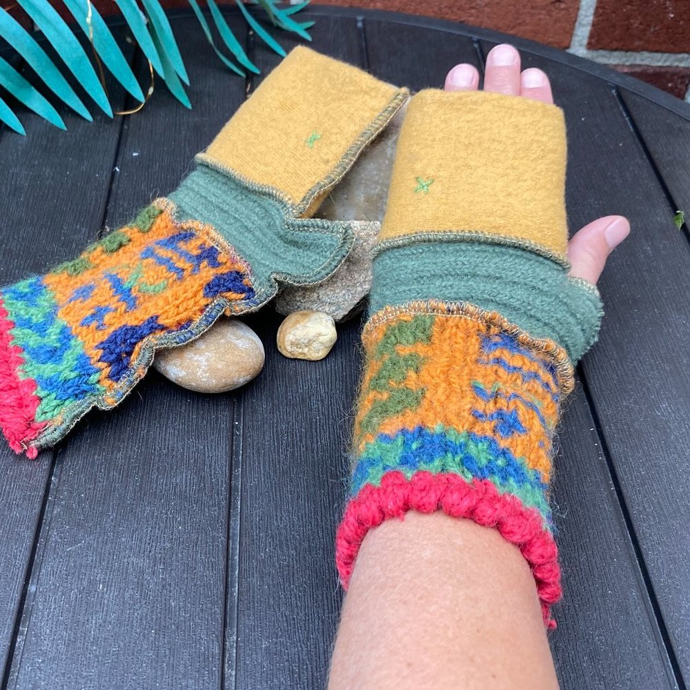 Wool Fingerless Mittens